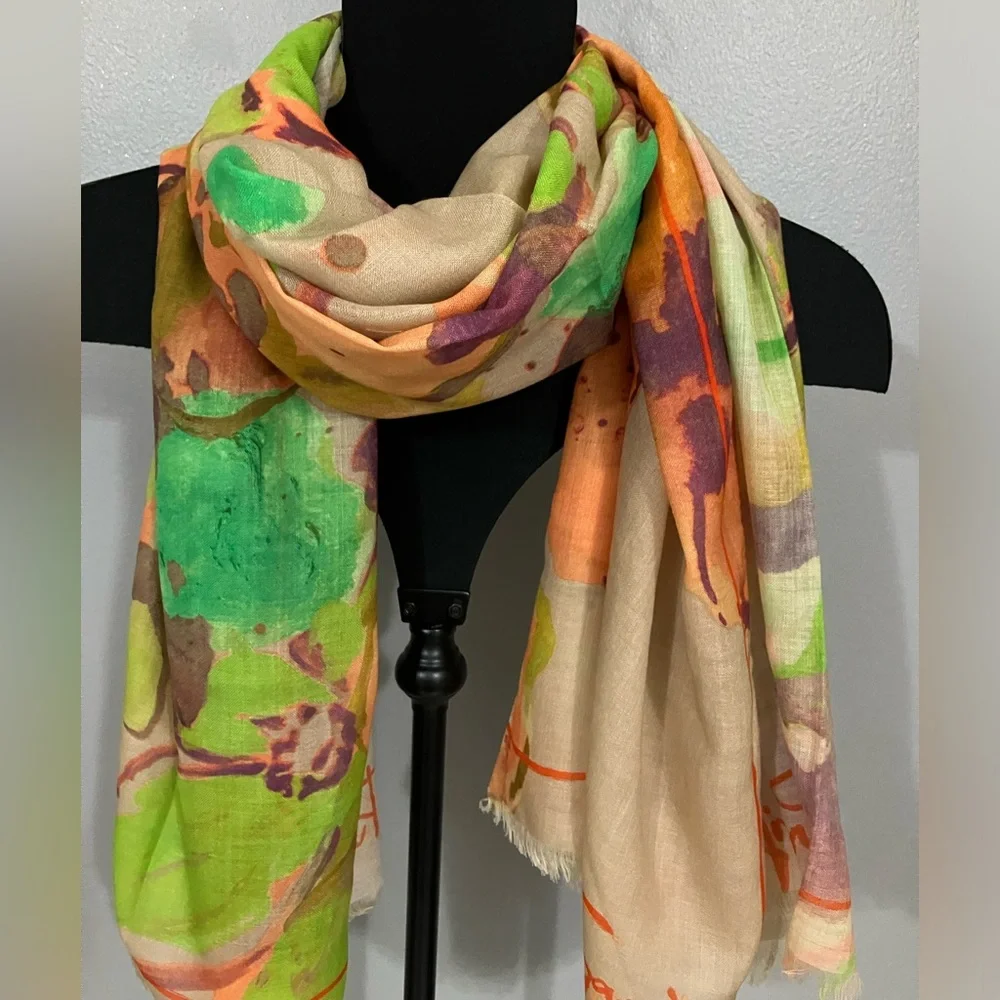 100% Wool Purificacion Garcia  Mainau Wool Scarf - Picture 8 of 8